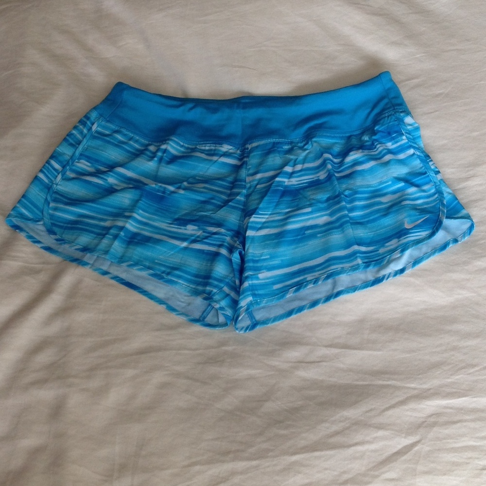 Nike Aqua Blue Graphic Running Shorts